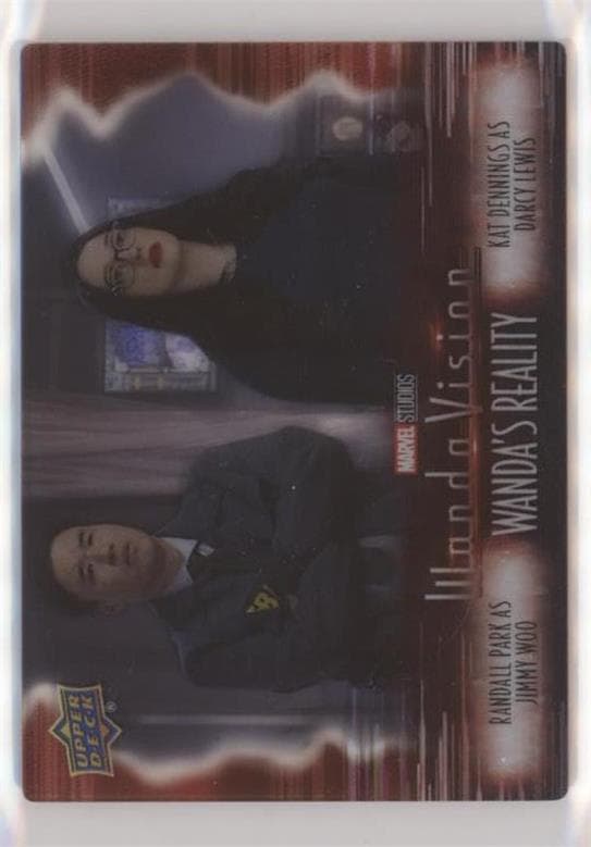 Randall Park as Jimmy Woo/Kat Dennings as Darcy Lewis #DP-5 — 2022 Upper Deck Marvel Studios' WandaVision