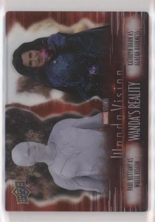 Paul Bettany as White Vision/Kathryn Hahn as Agatha Harkness #DP-7 — 2022 Upper Deck Marvel Studios' WandaVision
