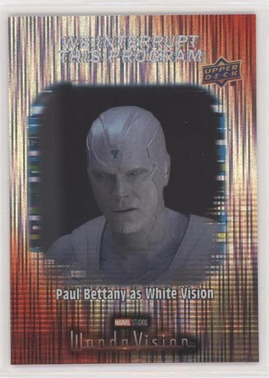 Paul Bettany as White Vision #WE-6 — 2022 Upper Deck Marvel Studios' WandaVision