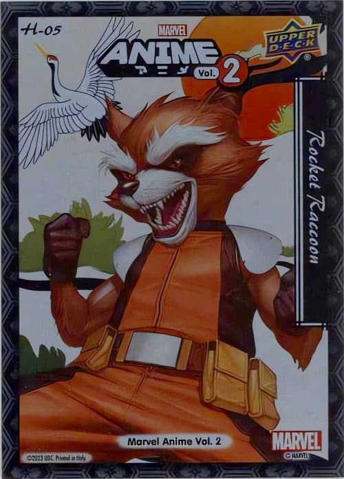 Rocket Raccoon #H-05 — 2023 Upper Deck Marvel Anime