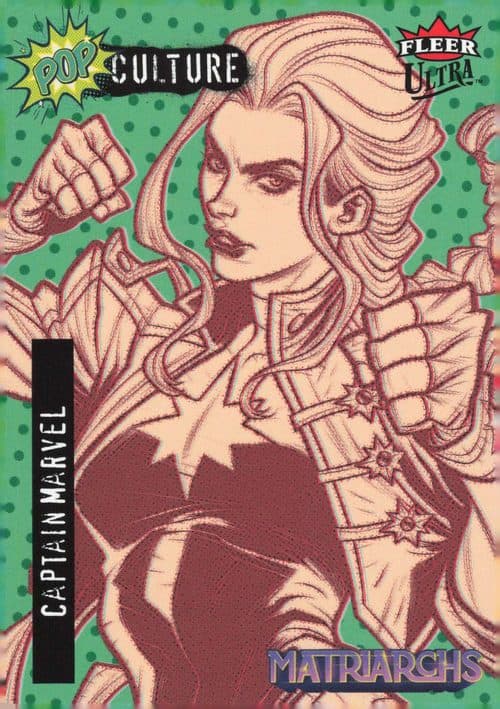 Captain Marvel — Captain Marvel Green #PC-9 — 2024 Fleer Ultra Matriarchs Of Marvel