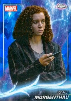 Karli Morgenthau #102 — 2025 Topps Marvel Studios Chrome Sapphire