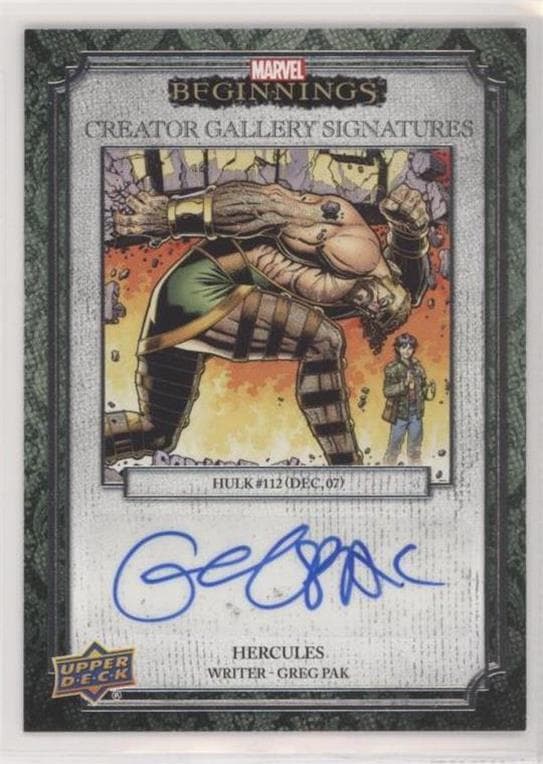 Greg Pak - Hercules/Incredible Hulk #112 (2008) #CG-GP — Marvel Beginnings Vol. 2 Series 1