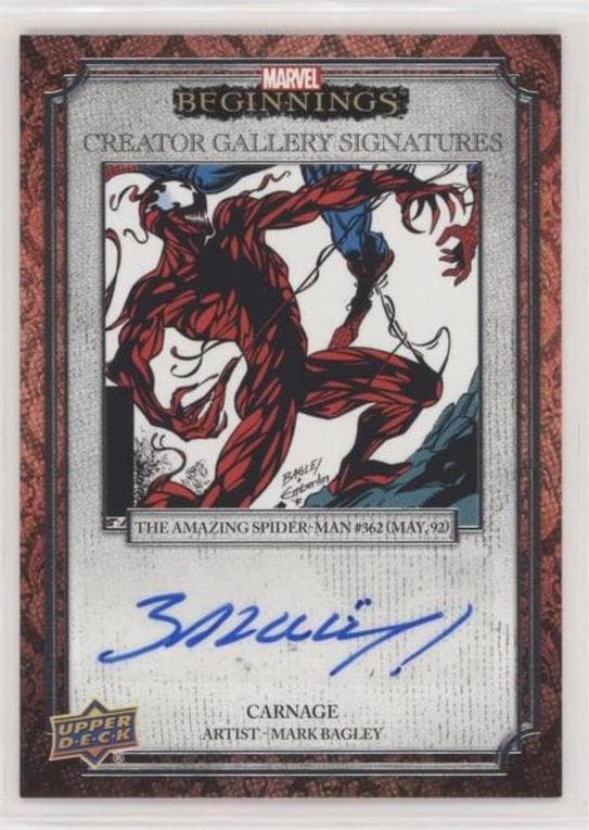 Mark Bagley - Carnage/Amazing Spider-Man #362 #CG-MB — Marvel Beginnings Vol. 2 Series 1