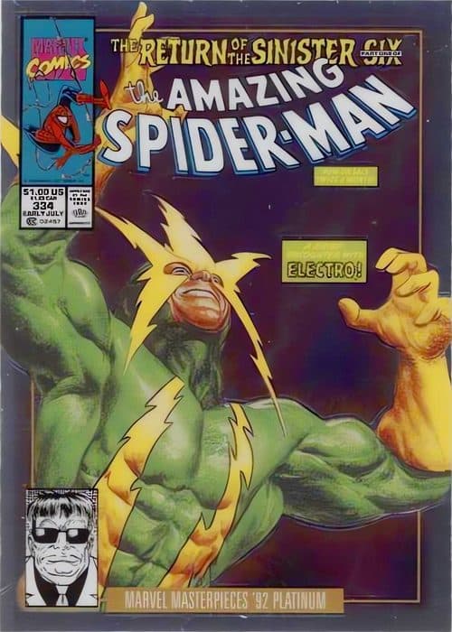 Electro #23-V — 2024 Skybox Marvel Masterpieces '92 Platinum