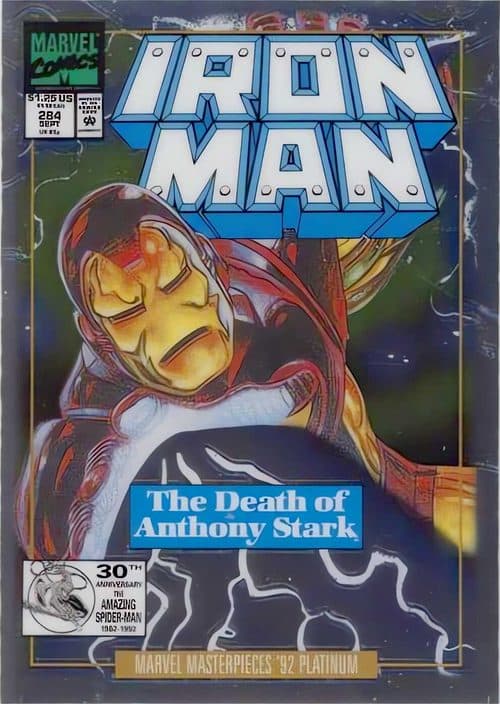 Iron Man #38-V — 2024 Skybox Marvel Masterpieces '92 Platinum