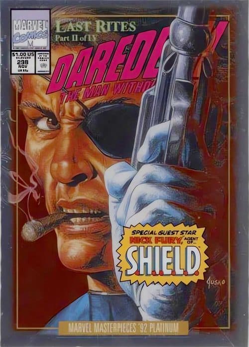 Nick Fury #64-V — 2024 Skybox Marvel Masterpieces '92 Platinum