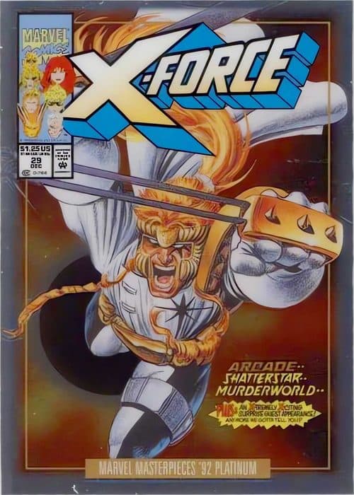 Shatterstar #74-V — 2024 Skybox Marvel Masterpieces '92 Platinum