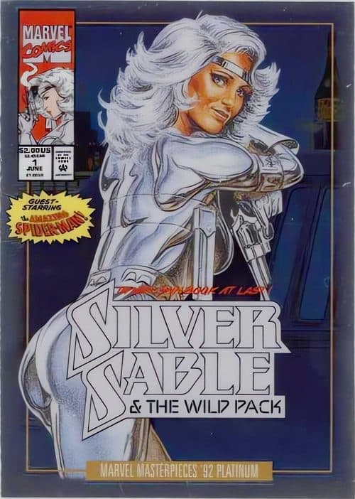 Silver Sable #81-V — 2024 Skybox Marvel Masterpieces '92 Platinum