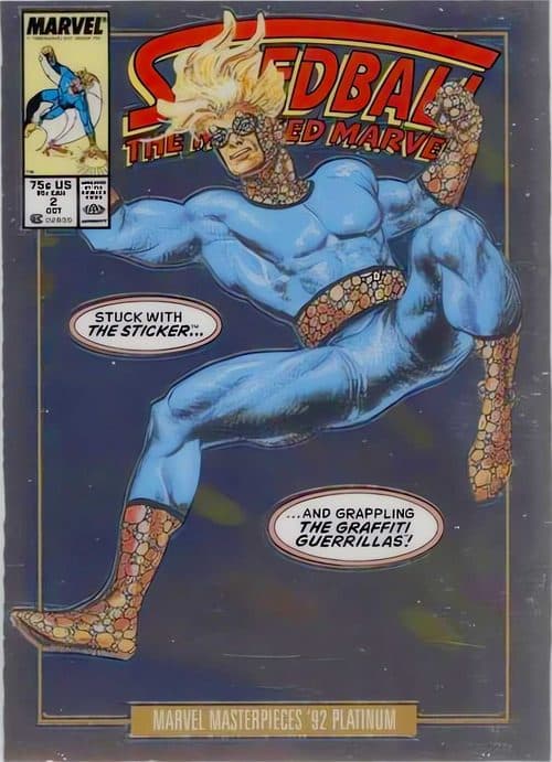 Speedball #88-V — 2024 Skybox Marvel Masterpieces '92 Platinum
