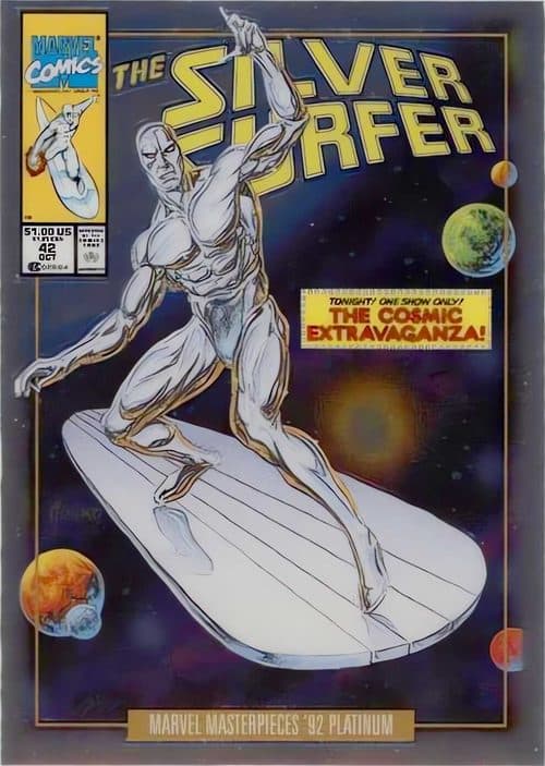 Silver Surfer #90-V — 2024 Skybox Marvel Masterpieces '92 Platinum