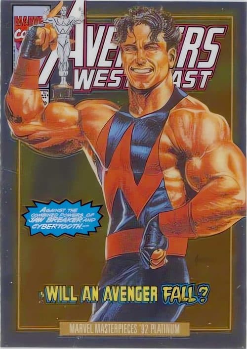 Wonder Man #93-V — 2024 Skybox Marvel Masterpieces '92 Platinum
