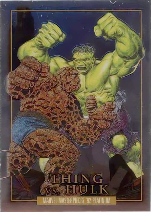 Thing vs. Hulk #BS-1 — 2024 Skybox Marvel Masterpieces '92 Platinum