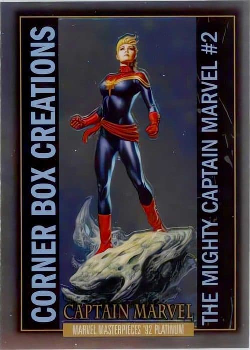 Captain Marvel #CB-16 — 2024 Skybox Marvel Masterpieces '92 Platinum