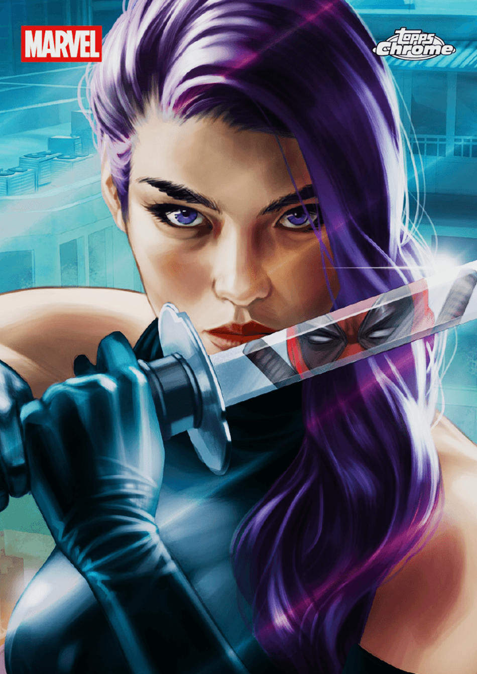 Psylocke & Deadpool #DE-1 — Topps Chrome Deadpool