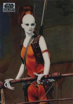 Aurra Sing on Tatooine - Darrin Pepe #19 — 2021 Topps Chrome Star Wars Galaxy
