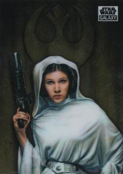 Leia Organa - Jerry Vanderstelt #35 — 2021 Topps Chrome Star Wars Galaxy