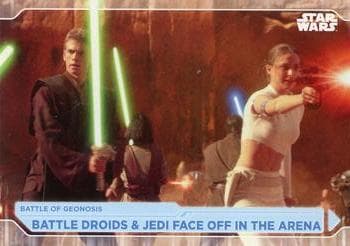 Battle Droids & Jedi Face Off In The Arena #13 — 2021 Topps Star Wars Battle Plans