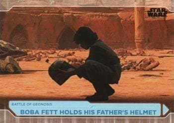 Boba Fett Holds His Father'S Helmet #15 — 2021 Topps Star Wars Battle Plans