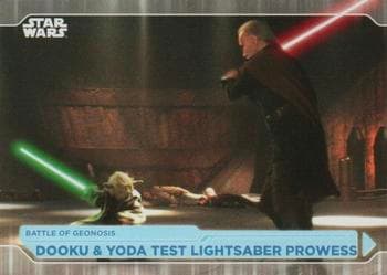 Dooku & Yoda Test Lightsaber Prowess #20 — 2021 Topps Star Wars Battle Plans