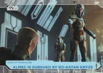 Almec Is Subdued By Bo-Katan Kryze #35 — 2021 Topps Star Wars Battle Plans