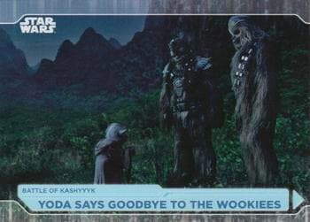 Yoda Says Goodbye To The Wookiees #50 — 2021 Topps Star Wars Battle Plans