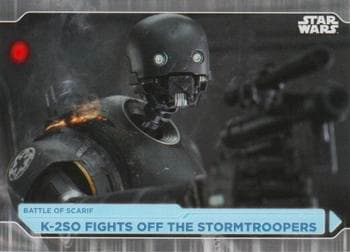 K-2So Fights Off The Stormtroopers #53 — 2021 Topps Star Wars Battle Plans