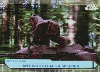 An Ewok Steals A Speeder #84 — 2021 Topps Star Wars Battle Plans