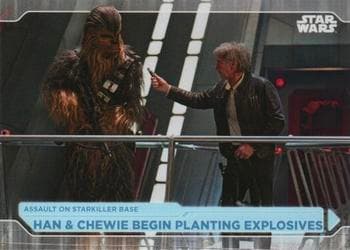 Han & Chewie Begin Planting Explosives #92 — 2021 Topps Star Wars Battle Plans