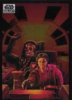 Han Solo & Chewbacca in the Cockpit #42 — 2022 Topps Chrome Star Wars Galaxy