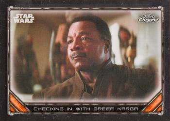 Checking in with Greef Karga #S1-2 — 2022 Topps Chrome Star Wars: The Mandalorian Beskar Edition