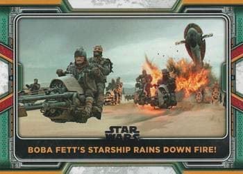 Boba Fett's Starship Rains Down Fire! #57 — 2022 Topps Star Wars The Book of Boba Fett