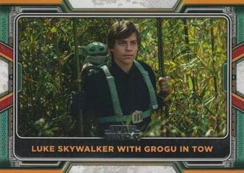 Luke Skywalker with Grogu in Tow #78 — 2022 Topps Star Wars The Book of Boba Fett