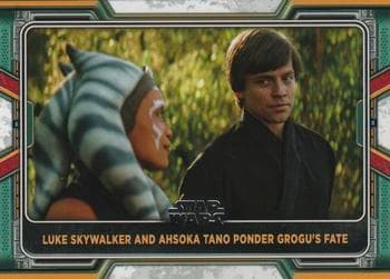 Luke Skywalker & Ahsoka Ponder Grogu's Fate #81 — 2022 Topps Star Wars The Book of Boba Fett