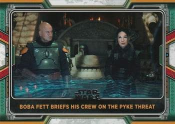 Boba Fett Briefs His Crew on the Pyke Threat #82 — 2022 Topps Star Wars The Book of Boba Fett