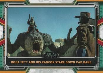 Boba Fett and His Rancor Stare Down Cad Bane #92 — 2022 Topps Star Wars The Book of Boba Fett