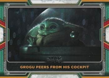 Grogu Peers From His Cockpit #98 — 2022 Topps Star Wars The Book of Boba Fett