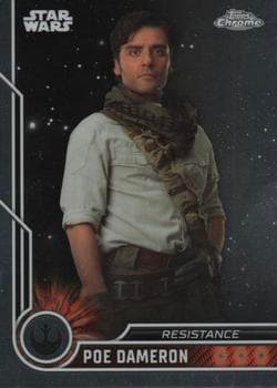 Oscar Isaac as Poe Dameron #67 — 2023 Topps Chrome Star Wars