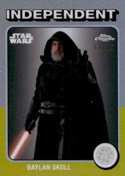 Baylan Skoll #’ed/75 #TB-5 — 2025 Topps Chrome Star Wars